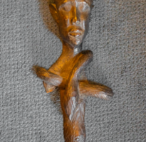 Wooden Face Sculpture